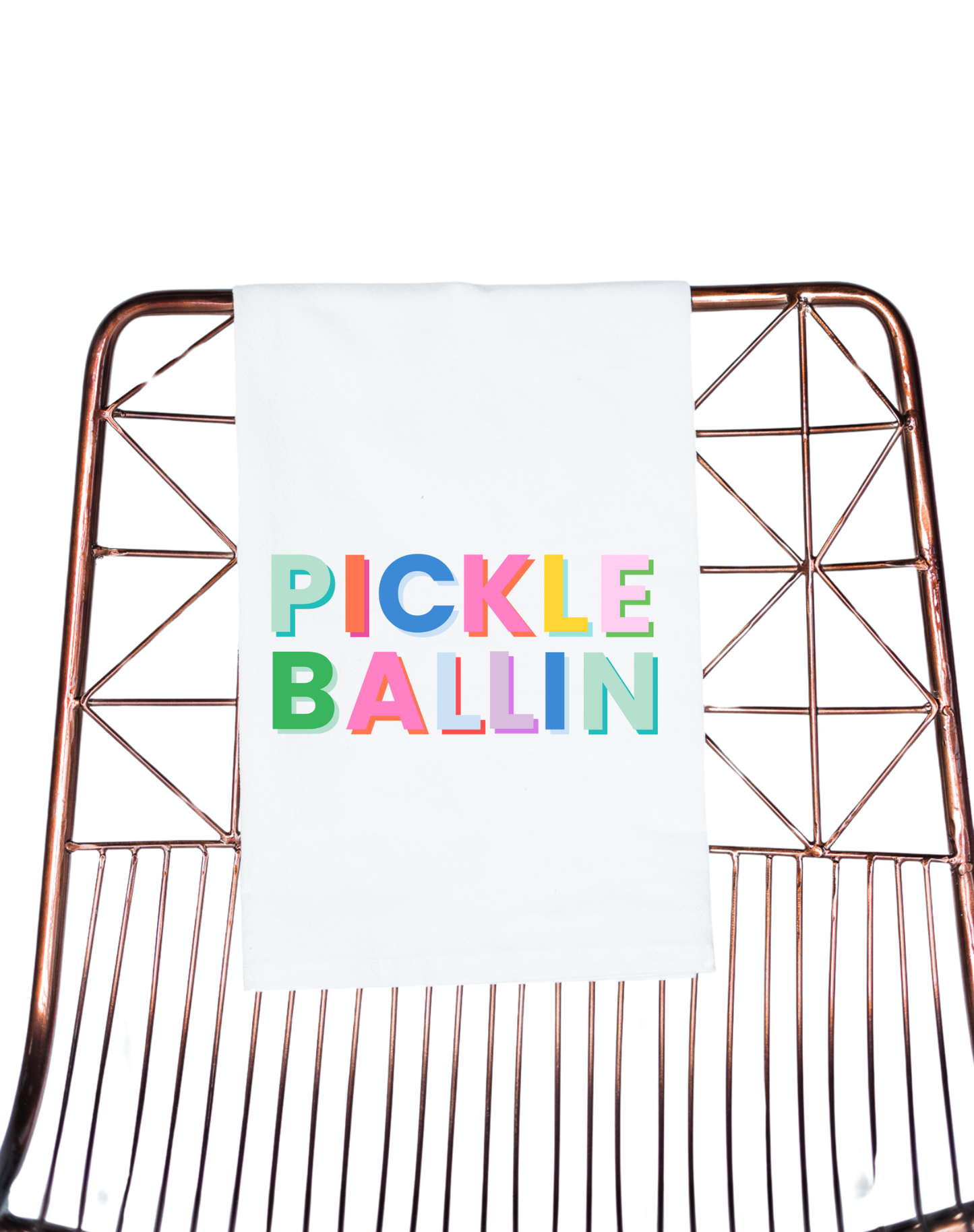 Pickle Ball (Pickle Ballin) Colorful Cute Gift Towel