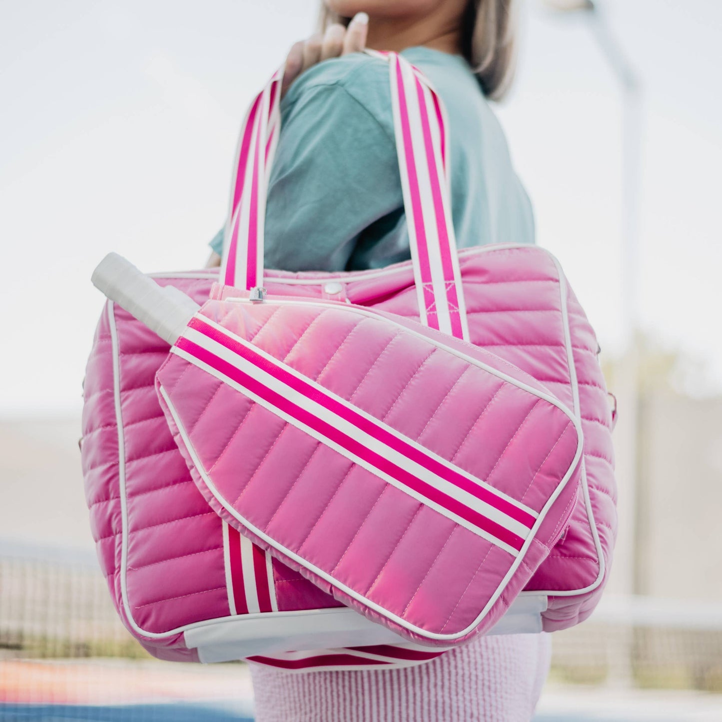 Pickleball Tote Bag (Hot Pink)