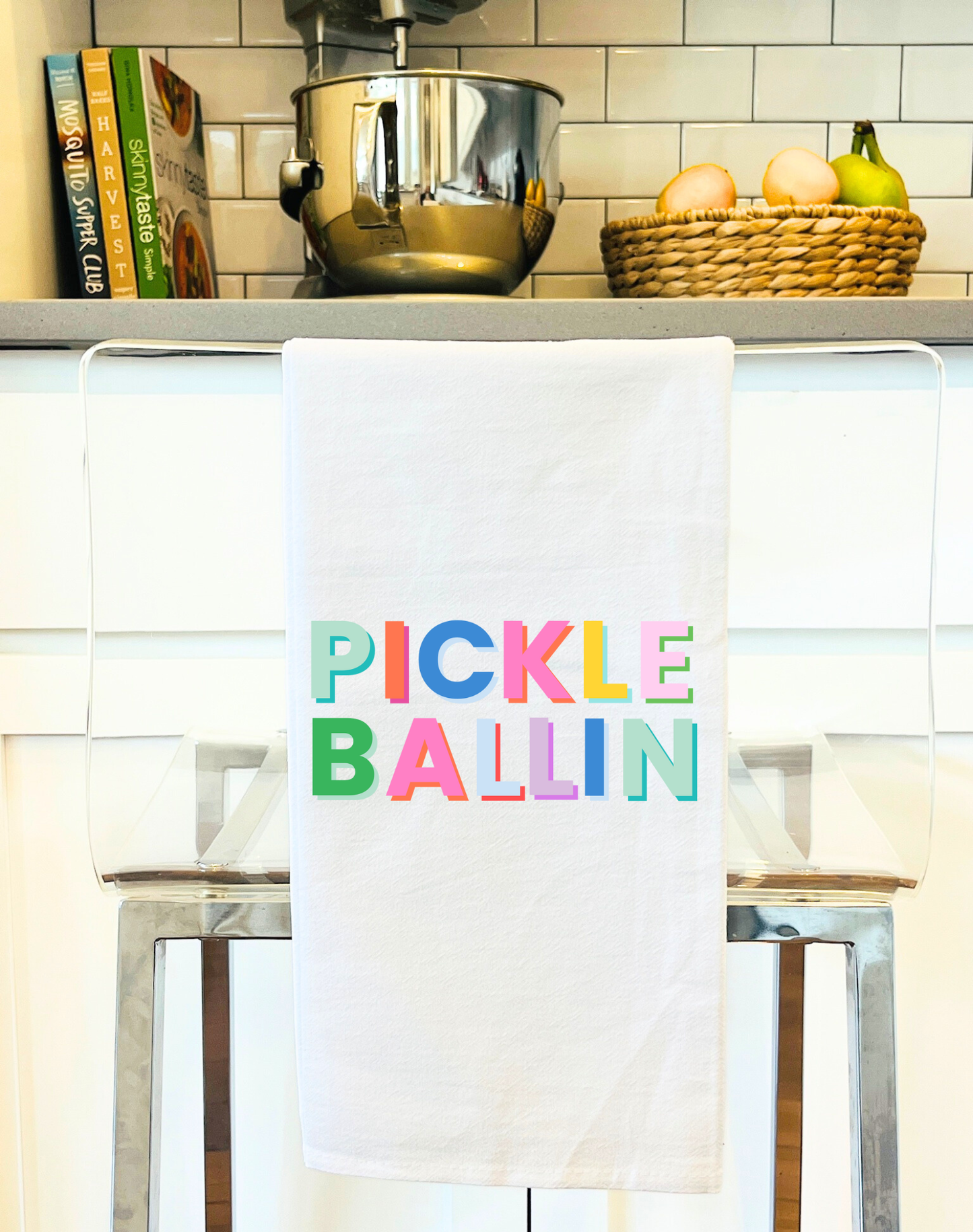 Pickle Ball (Pickle Ballin) Colorful Cute Gift Towel