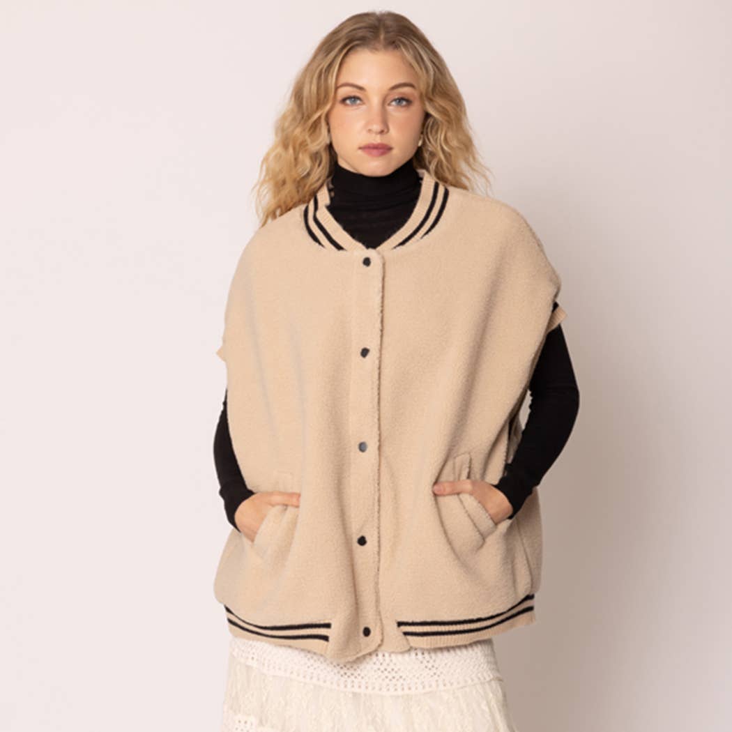 Sherpa Varsity Short-Sleeve Baseball Vest