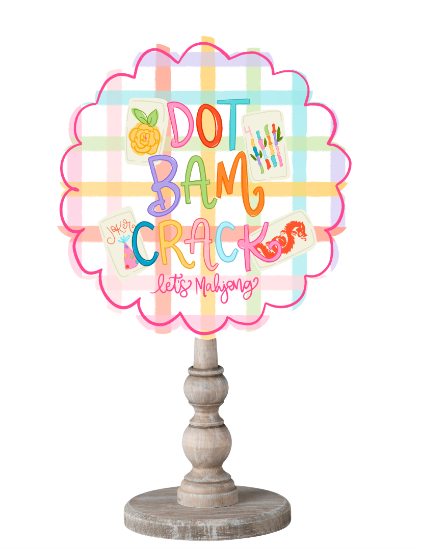 Dot Bam Crack Mahjong Topper (BASE NOT INCLUDED-PURCHASE SEPERATELY)