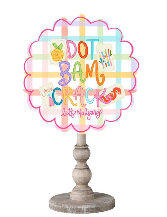 Dot Bam Crack Mahjong Topper (BASE NOT INCLUDED-PURCHASE SEPERATELY)