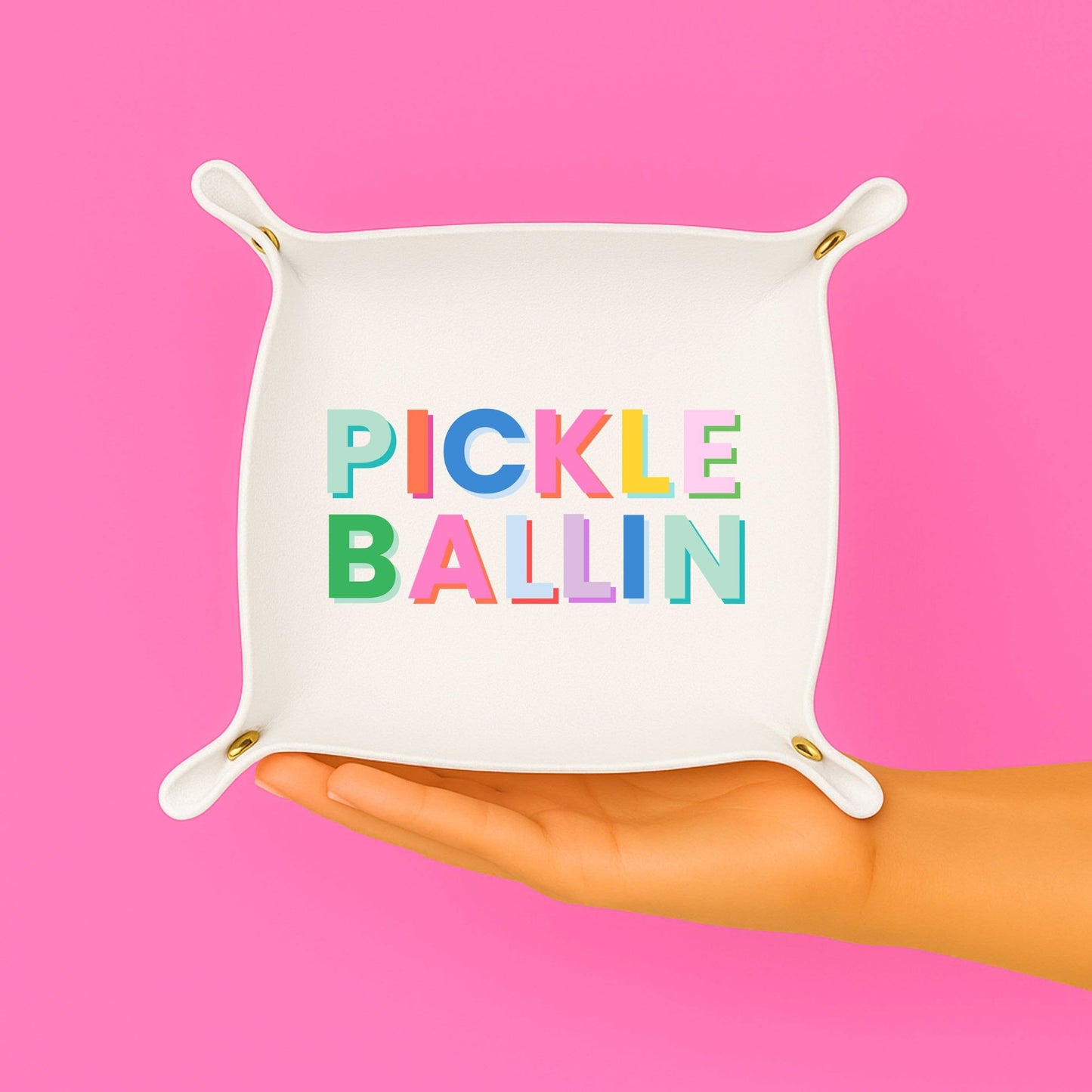 Pickleball Ballin gift trinket tray