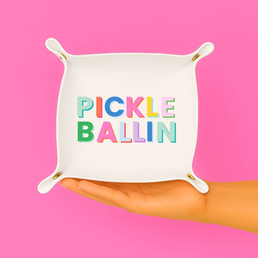Pickleball Ballin gift trinket tray